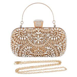 9264 Rhinestone Evening Bag Sparkly Sequin Glitter Handbag Crystal Clutch